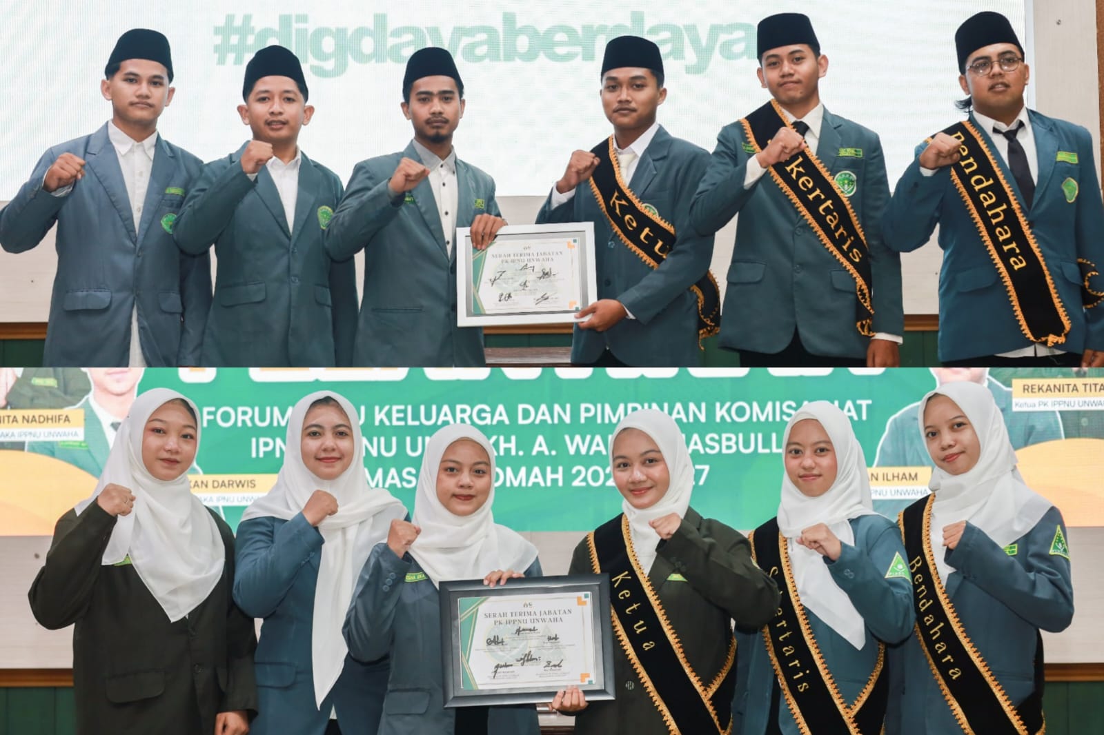 Serah terima jabatan pengurus PK UNWAHA periode 2025/2026 kepada pengurus baru periode 2026/2027
