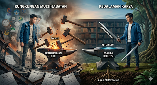 Dekonstruksi Paradoks Pencarian Wadah: Reorientasi Aktualisasi Diri Mahasiswa dari Multi-Jabatan Menuju Kedalaman Karya